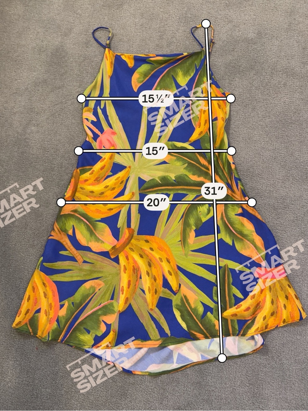 Farm Rio - Banana Leaf Tropical Print Silky Bias Cut Slip Dress - XS - Floral - Picture 7 of 10